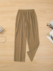 Solid Cargo Pants High Waist Pants Women's Clothing