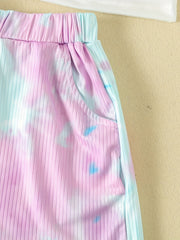 Girls Teen Tie Dye Top & Shorts & Cami Top Set for Summer