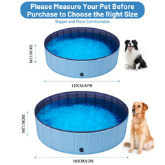 Foldable Dog Pool Portable Kiddie Pool Non Slip Collapsible