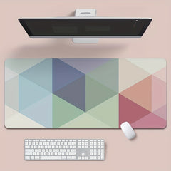 Geometric Shape Office Desk Pad Thick Edge Mouse Pad
