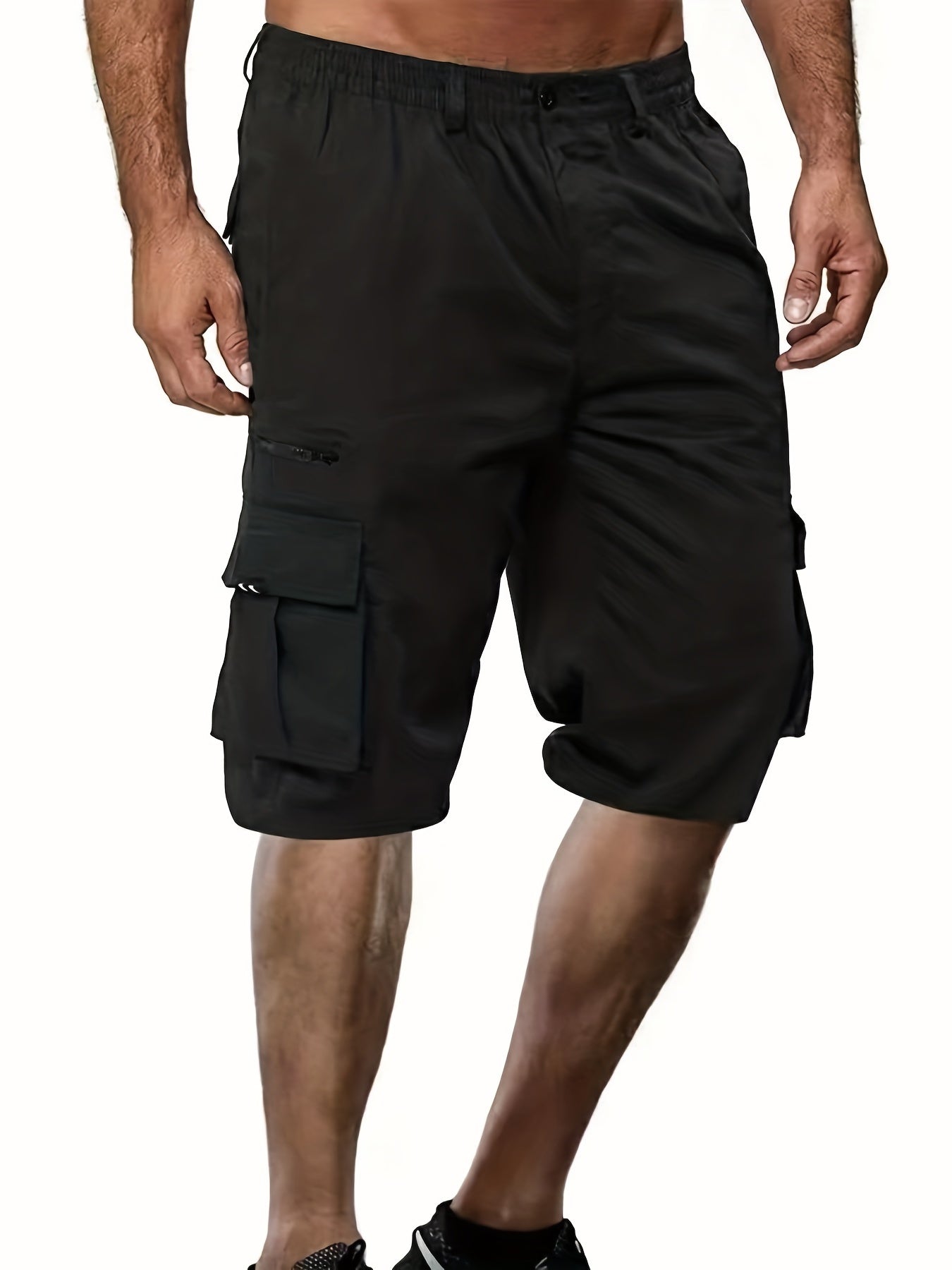 Men's Cargo Cropped Pants with Pockets for Summer