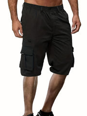 Men's Cargo Cropped Pants with Pockets for Summer