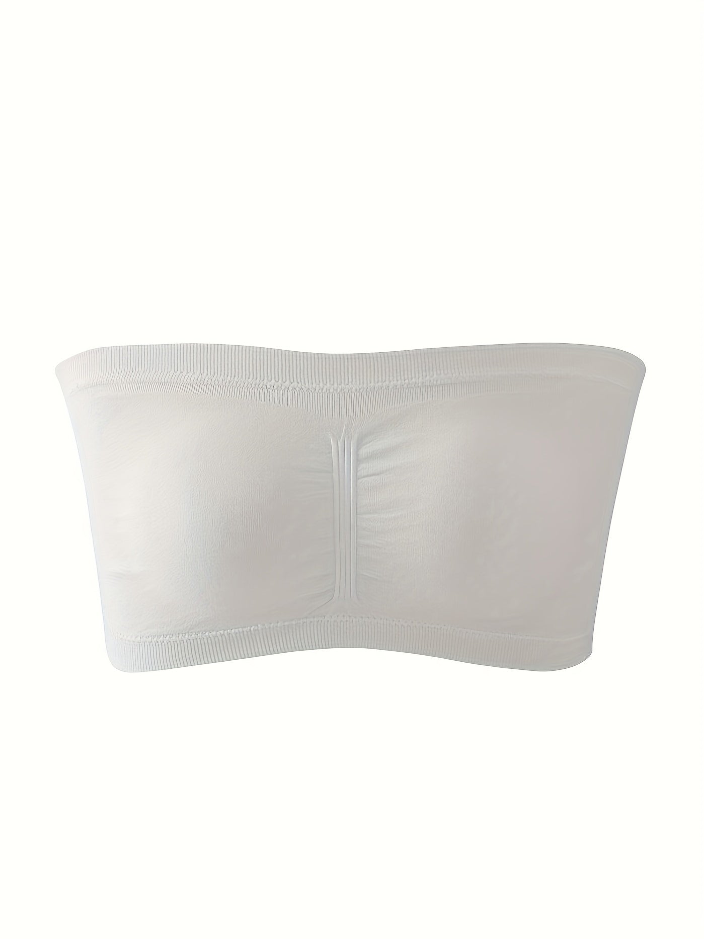 Plus Size Sexy Tube Bra Women's Plus Solid Wireless Padded Comfort