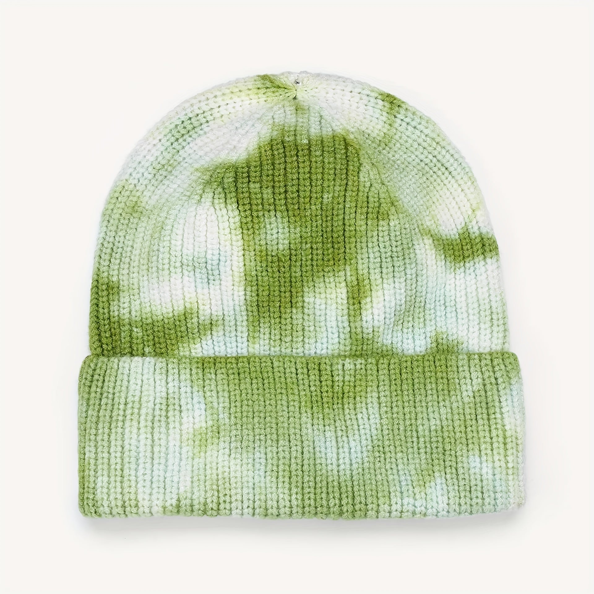 Mens Gradient Tie Dye Knitted Hat Beanie