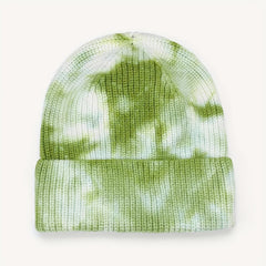 Mens Gradient Tie Dye Knitted Hat Beanie