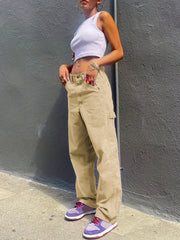 Purple Extra Long Denim Pants Boyfriend Wide Leg Jeans