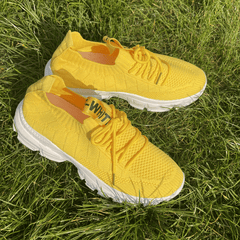 Women's Knitted Sports Shoes Lightweight Lace Up Low Top Running & Tennis Sneake