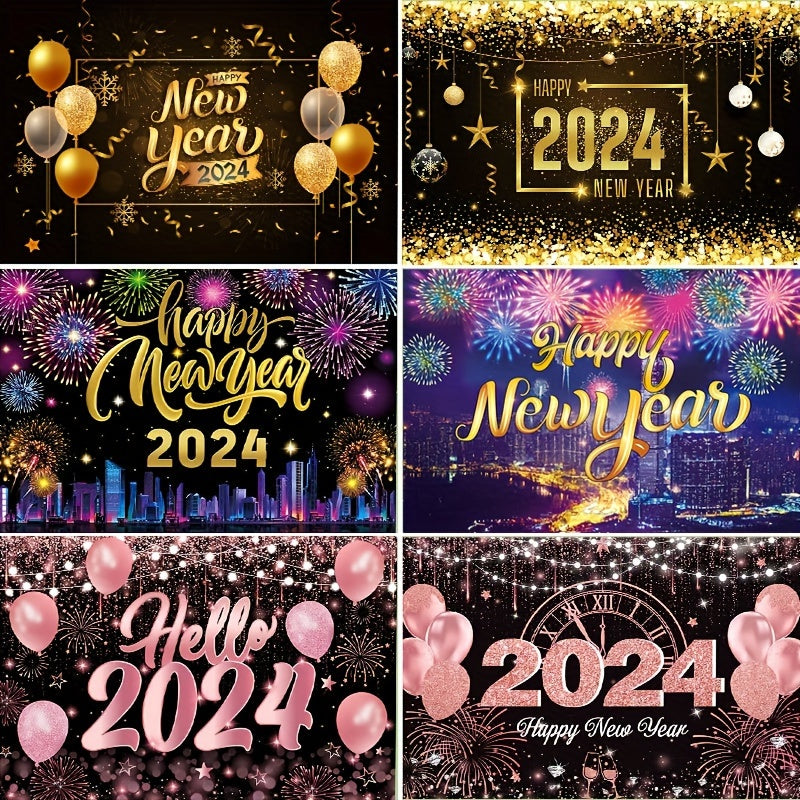 Year Banner Hanging Cloth Year Party Decoration Supplies