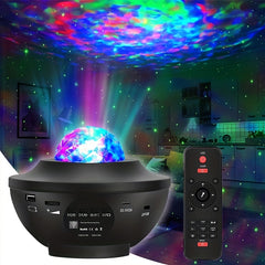 Star Projector Night Light Remote Control Music Speaker Timing Function