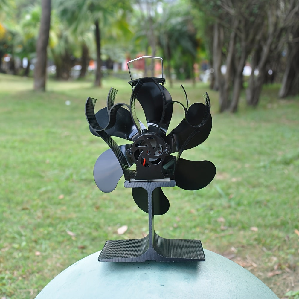 6 Blades Thermal Fireplace Fan Self-starting High Temp Resistance