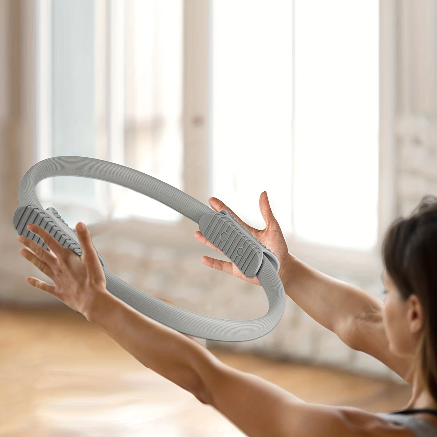 Pilates Ring with Double Handle - Yoga Training Equipment for Thigh Toning