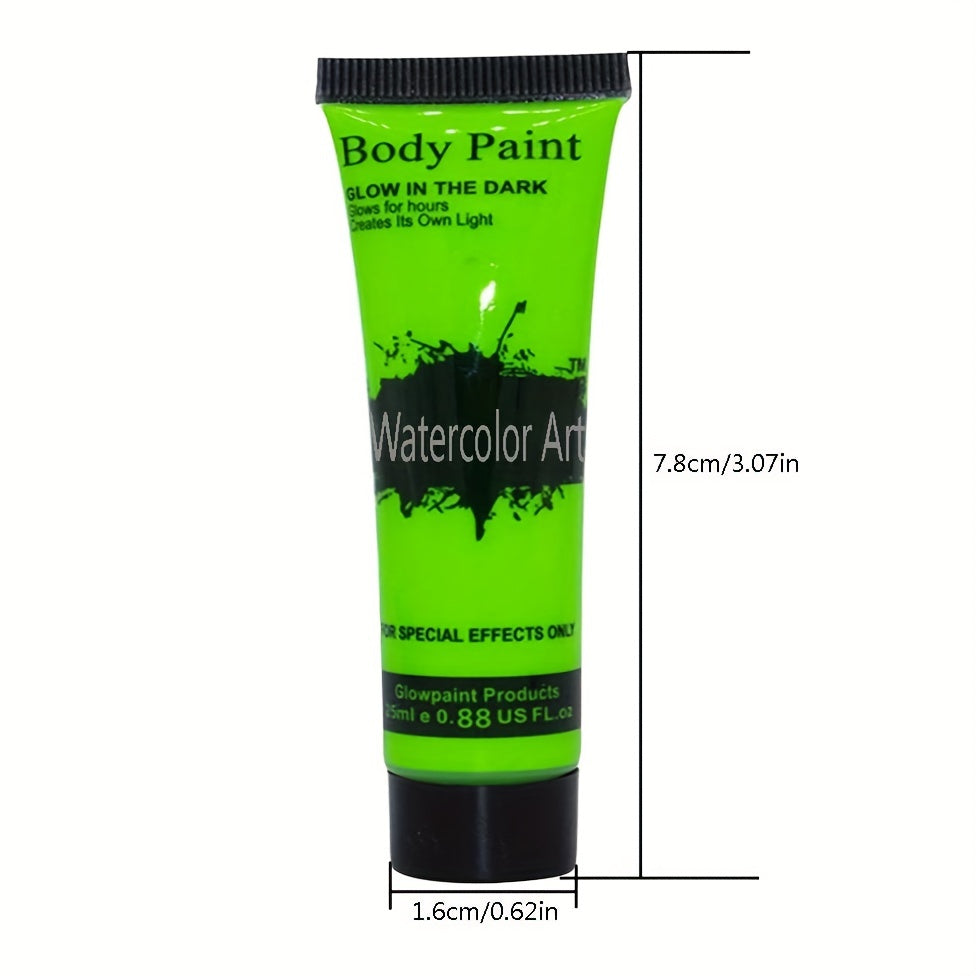 Fluorescent Face Body Paint Set for Christmas Halloween Cosplay
