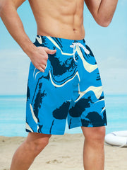 Men's Swim Trunk with Drawstring Waist Band for Beach Pool