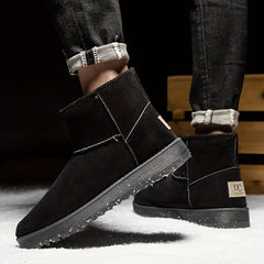 Men's Suede Winter Snow Boots Insulated Warm Outdoor Ankle Boots