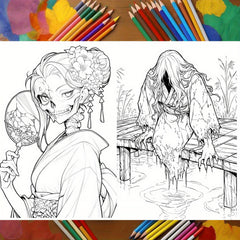 Terror Girl Coloring Book: 22 Pages - 28.5x20.5 cm