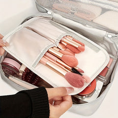 Portable Makeup Bag with Handle for Travel Toiletries Makeup Supplies