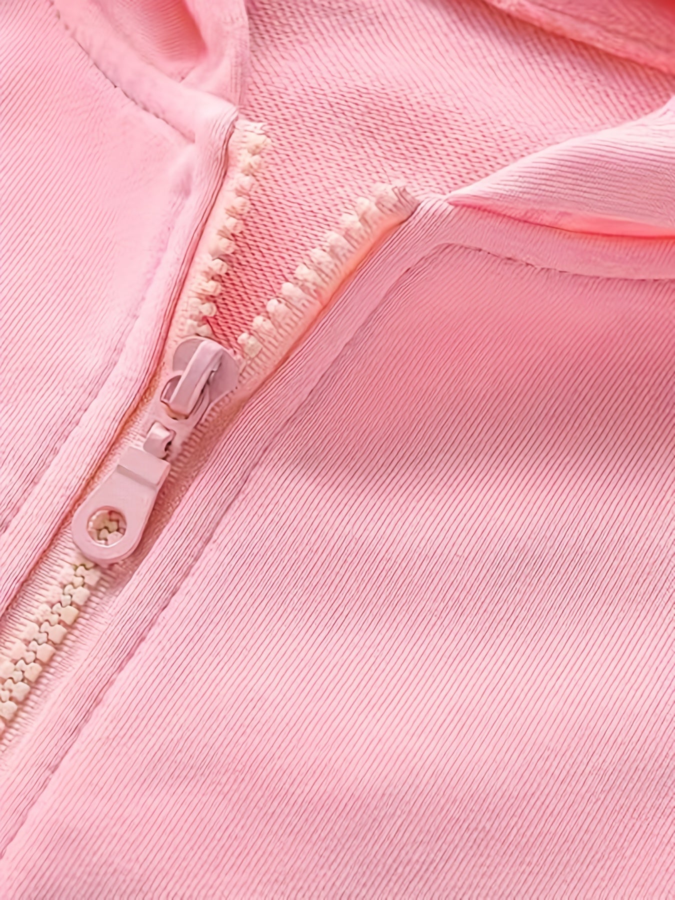 Girl's Cartoon Cat Print Hooded Jacket & Sweatpants Set