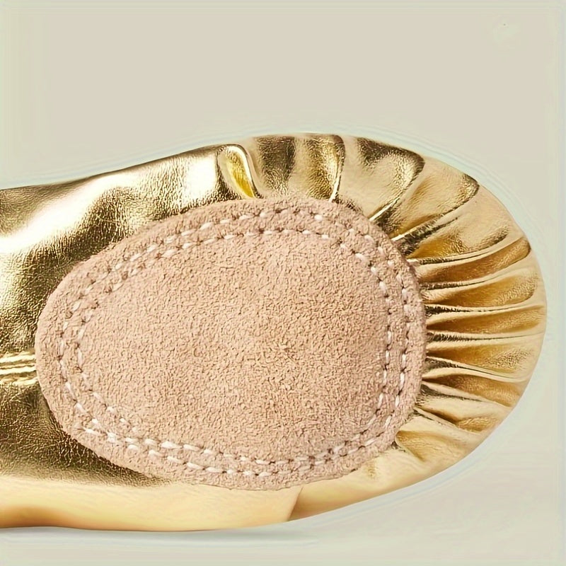Girl's Golden & Silver Ballet Dance Shoes