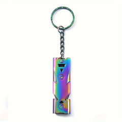 2pcs Stainless Steel Double Tube Survival Whistle