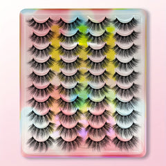 20 Pairs 3D Mink False Eyelashes for Long Lasting Voluminous Look