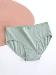 5 Pack Plus Size Casual Panties Set Women's Plus Comfort Solid Medium Stretch