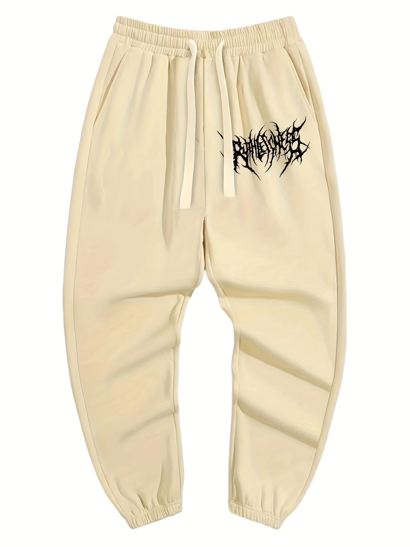 Graphic Pattern Joggers Men's Casual Loose Fit Drawstring Pants
