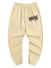 Graphic Pattern Joggers Men's Casual Loose Fit Drawstring Pants