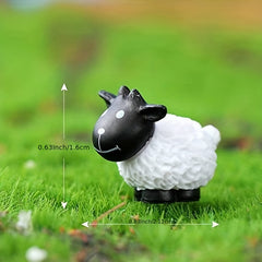2 Mini Sheep Statue for Fairy Garden Decor