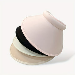 Breathable Solid Visor Hats Wide Brim UV Protection