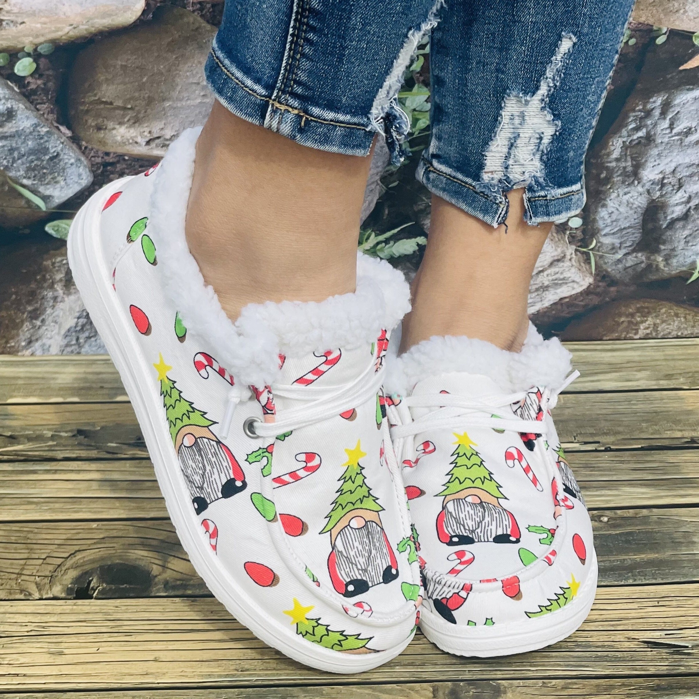 Women's Christmas Tree Snow Boots Warm Winter Outdoor Comfortable Non-slip