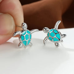 Colorful Turtles Stud Earrings for Girls