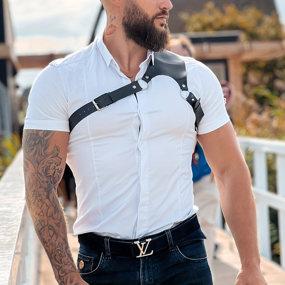 Men's Punk Body Chest Harness PU Leather