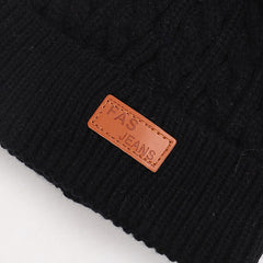 Double Ball Knitted Raccoon Hat