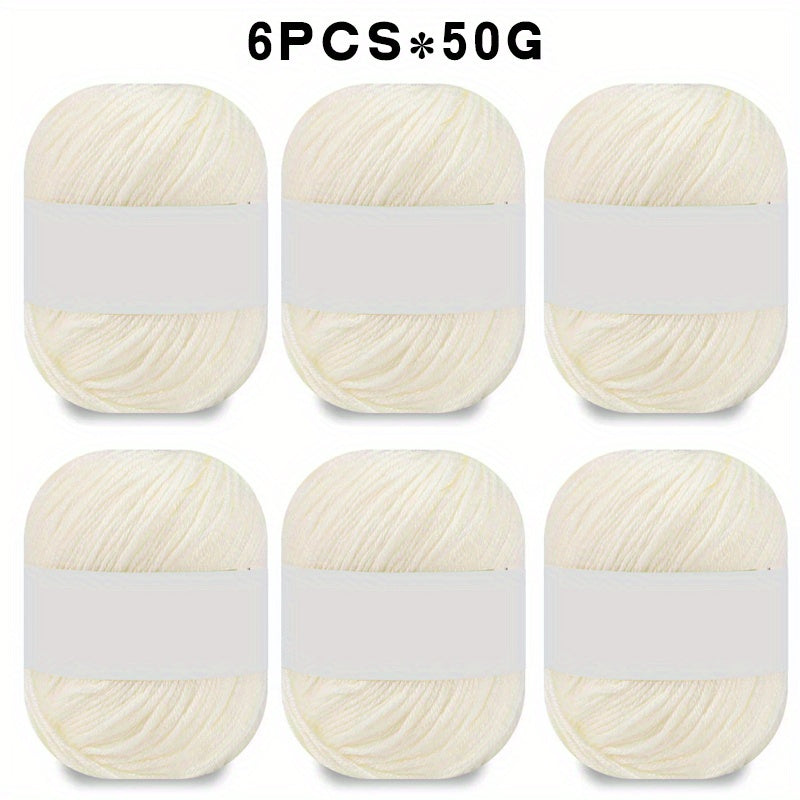 6pcs 6 Strand Soft Yarn for Crochet Projects - Christmas Halloween