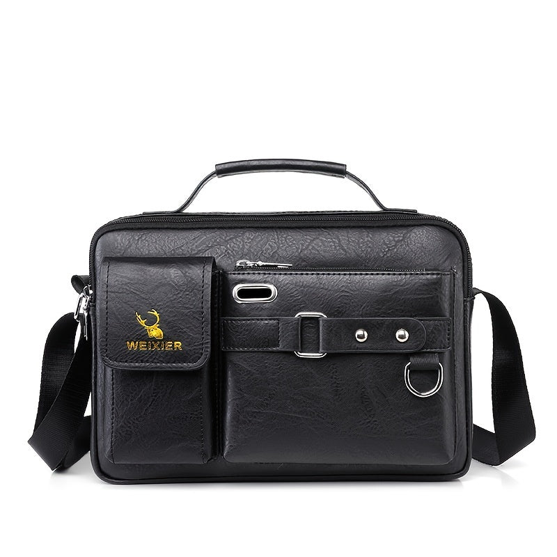 Men's Business PU Leather Messenger Bag