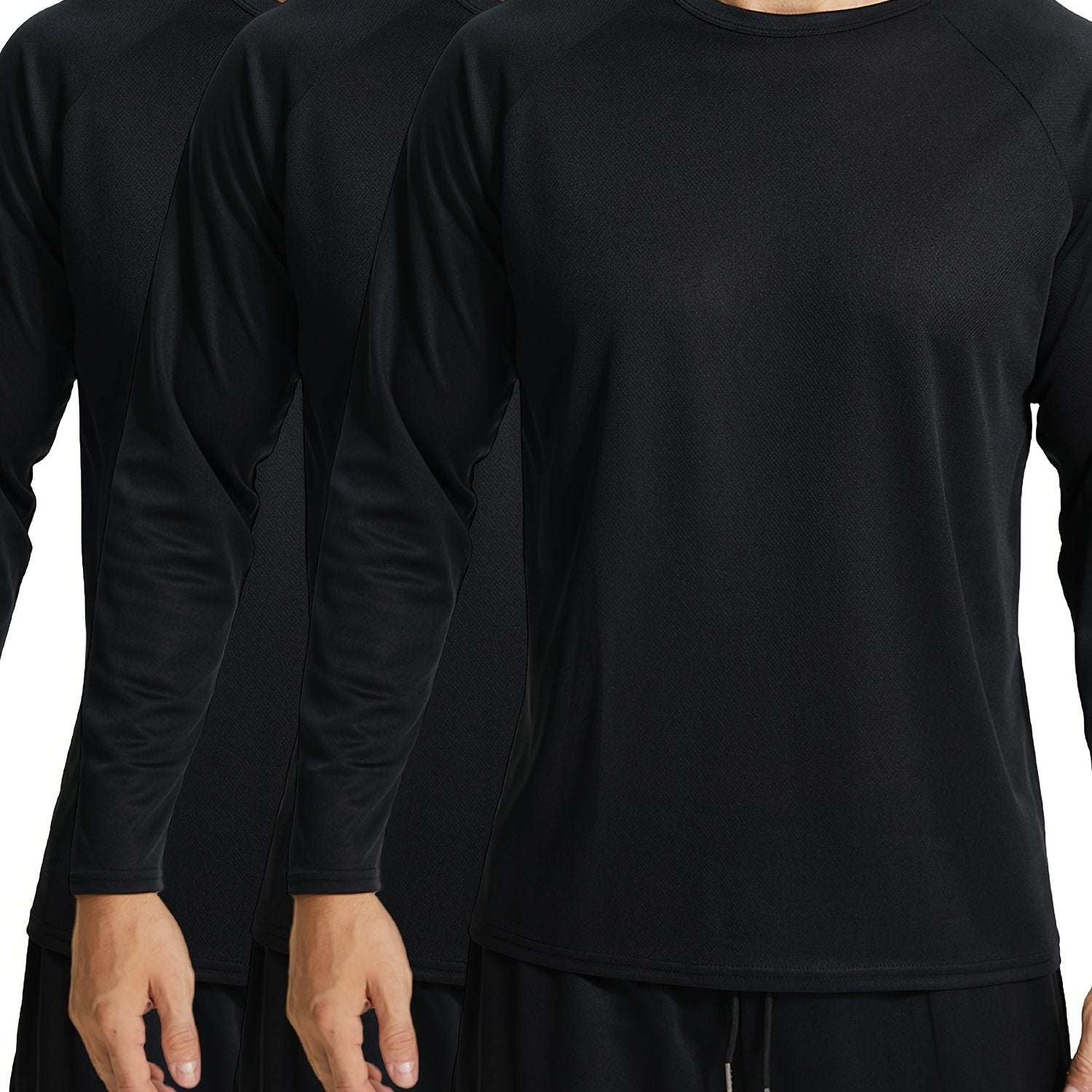 3 Pcs Men's Quick Drying Compression Long Sleeve Tee