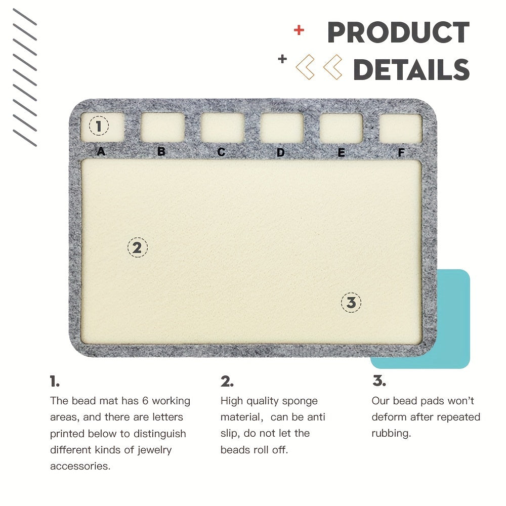 Hobbyworker Beads Mat for Beading Jewelry Making with Grids