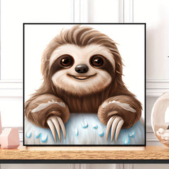 DIY Sloth Diamond Painting Kit - Relaxing Animal Embroidery Art