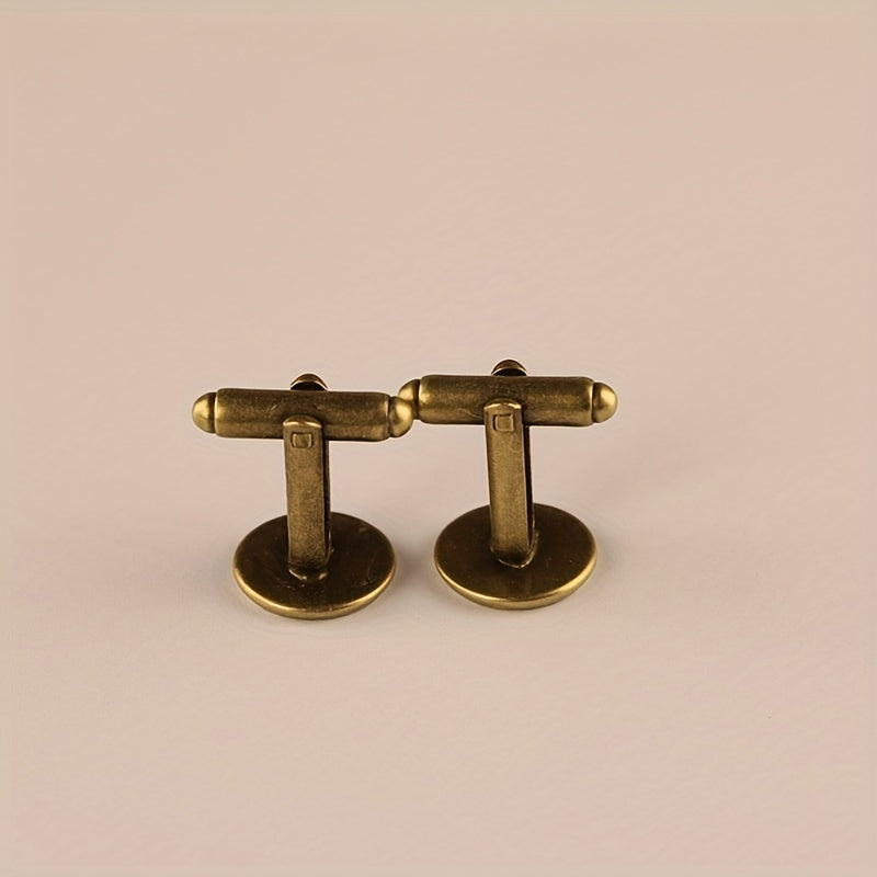 Galaxy Time Gem Glass Cufflinks Men's Shirt Decoration