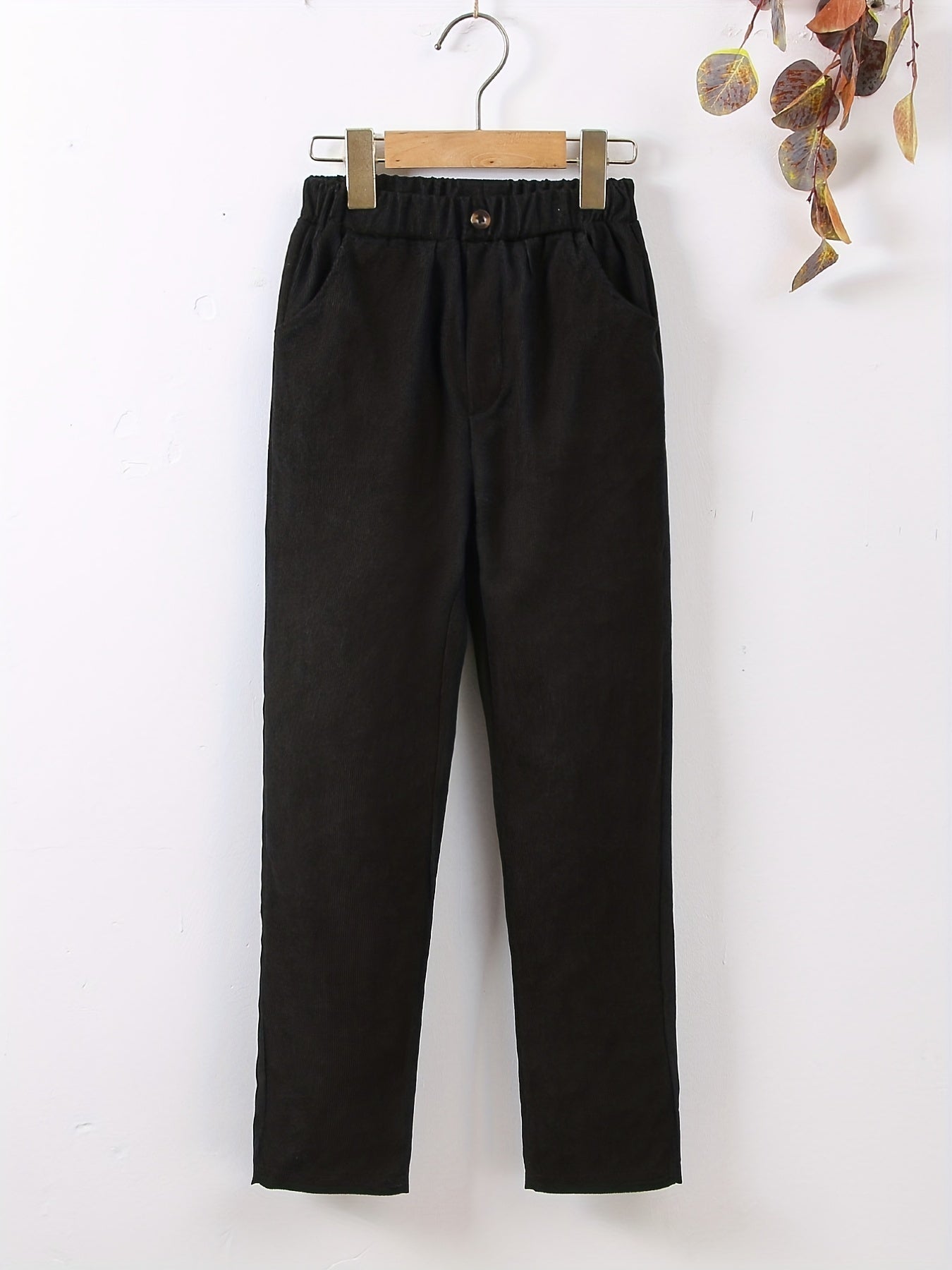 Boys Soft Corduroy Long Pants with Pocket