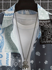 Men's Paisley Pattern Short Sleeve Shirt