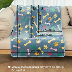 Soft and Cozy Paw Print Fleece Blanket for Dogs