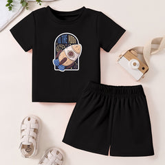 Toddler Kid Bottoming Set Short Sleeve T shirt & Matching Shorts