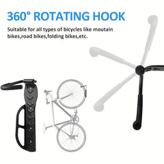 Space Saving Wall Mounted Bike Rack for Indoor Garage