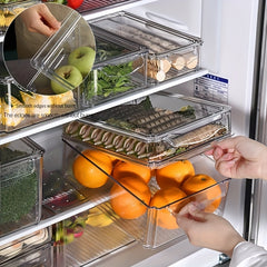 Plastic Refrigerator Storage Box with Lid Fresh Keeping