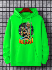 Men's Mummy Skeleton Graphic Hoodie Halloween Style