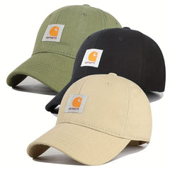 Label Patch Casual Baseball Cap Solid Adjustable Golf Sun Hat Unisex