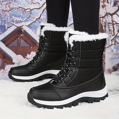 Women's Non slip High Tube Snow Shoes Warm Thick Bottom Shoes