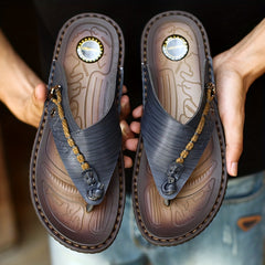 Men's Outdoor Slip On Flip Flops Summer Walking Slippers