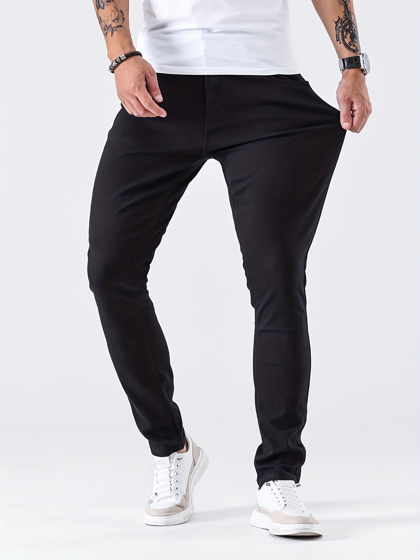 Men's Slim Fit Street Style Medium Stretch Skinny Jeans